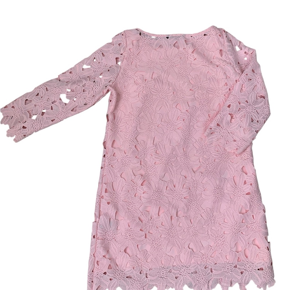 Elegant Pink Lace Dress